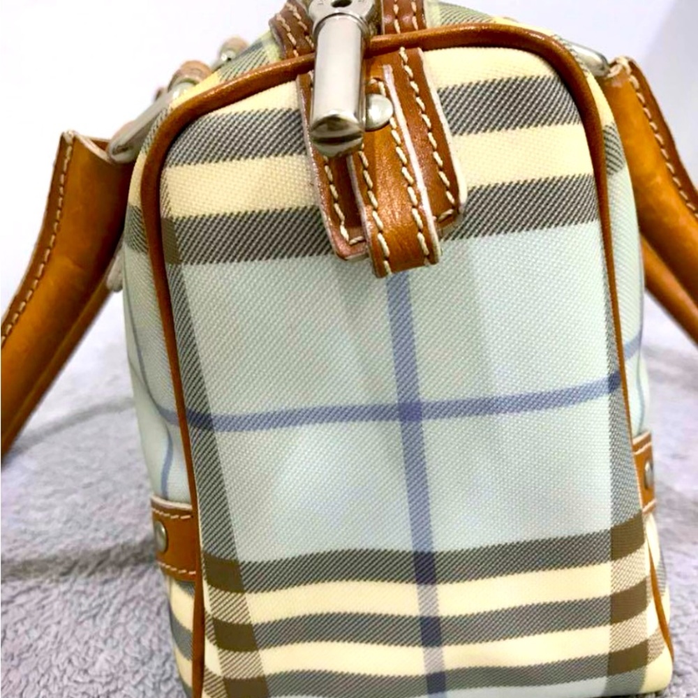 Burberry 🩵 Blue Nova Check Boston Speedy Bag RM550 Authentic 💯 - Picture 3 of 4